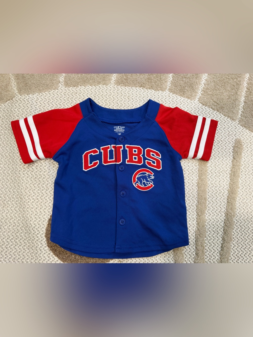 Chicago Cubs Youth Blue & Red Baseball Jersey